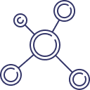 Line drawing of a graph with 5 nodes