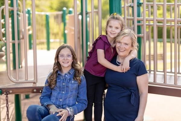 Kacey Carnegie with her children